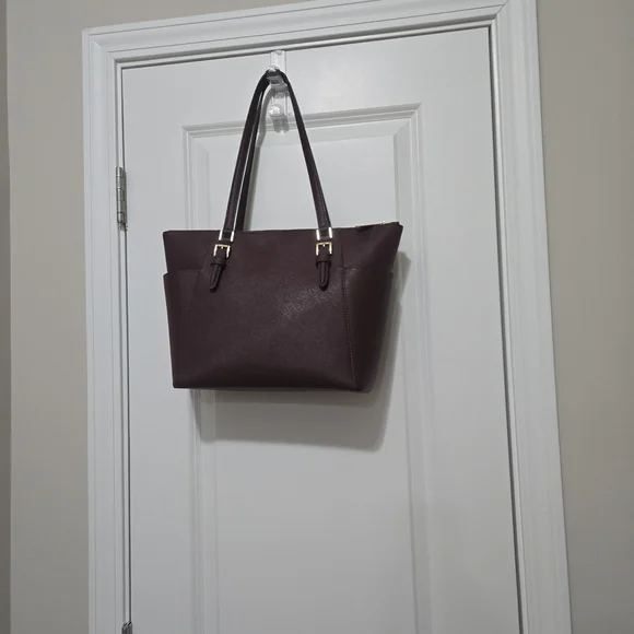 Michael Kors Dark Maroon Tote Bag - Picture 2 of 6